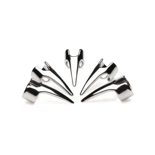Sensation-Ringe Klaue 5 Stück Silber 7 x Ø 2 cm