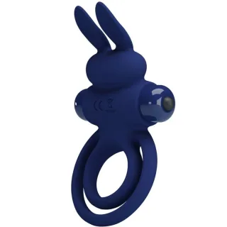 Penisring Darey mit Doppelring und Hasenohren Blau