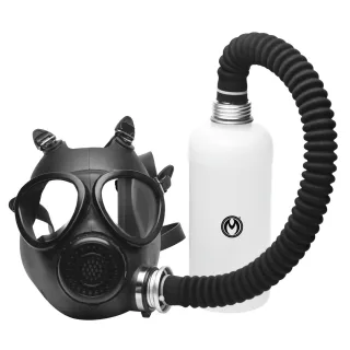 Gasmaske Inhalator mit Flasche Schwarz