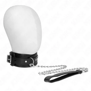 Fetisch-Toy KINK Halsband Basismodell gepolstert Schwarz 53 x 6 cm
