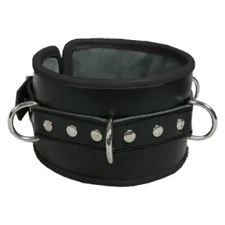 Lederhalsband - schwarz