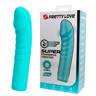 G-Punkt-Vibrator Rylan mit Spiralrippen und 10 Modi Türkis