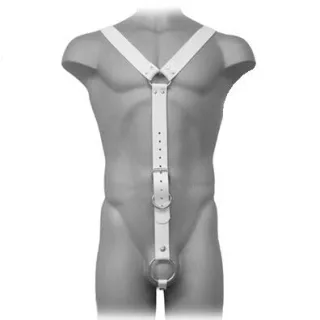 Harness mit Penisring Weiß