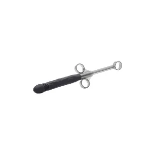 Dildo Jizz Shooter Silikon mit Gleitgel-Applikator Schwarz 12,4 x Ø 2,2 cm