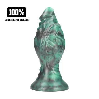 Analplug Space Born Ei-Form Schwarz/Grün 14 x Ø 6,5 cm