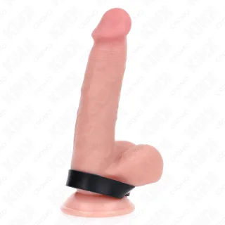 Penisring Leder mit Druckknöpfen Schwarz 1,5 cm breit