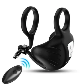 Hodentasche Manta mit Ring und Fernbedienung Schwarz
