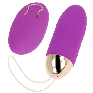 Vibro-Ei Ohmama mit Fernbedienung und 10 Stufen Lila 8,5 x 2,8 cm