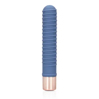 Mini-Vibrator gerippt Blau