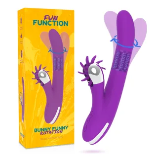Rabbit-Vibrator Bunny Funny Rotation 2.0 Violett 24 x 3,5 cm