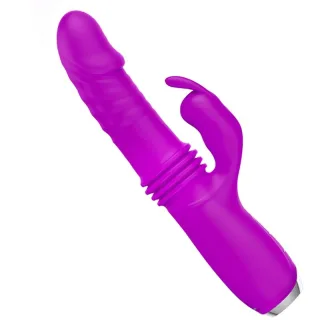 Rabbit-Vibrator Dorothy mit Stoßfunktion und Faltenbalg Violett