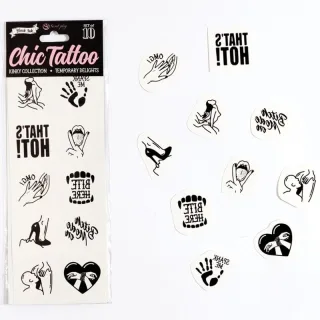 Körperschmuck Secretplay Chic Tattoo Kinky Collection 10 Stück