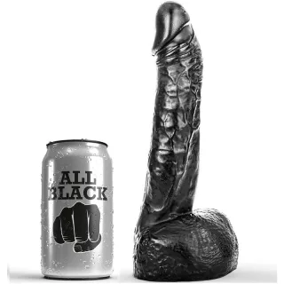Dildo realistischer Fat Schwarz 16 x 4,5 cm