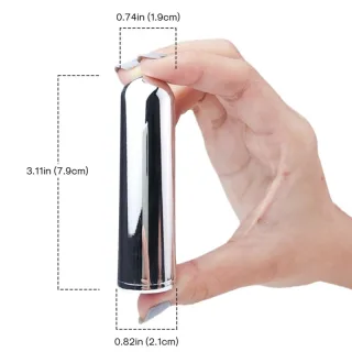 Bullet-Vibrator Metall Silber 7,9 x 1,9 cm