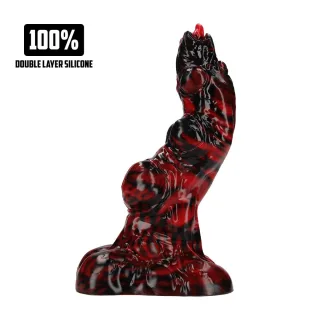 Dildo Hell Invader Silikon Schwarz/Rot 19 x Ø 6 cm
