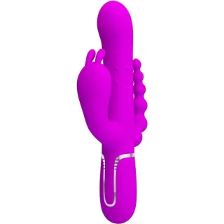 Rabbit-Vibrator Cammy 4-in-1 mit Klitoris- und Analarm Rosa