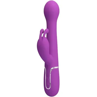 Rabbit-Vibrator Dejon 3-in-1 mit Stoß- und Drehfunktion Lila 22,6 x 3,7 cm