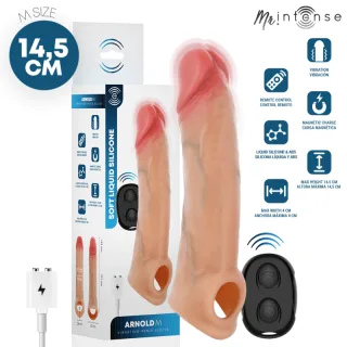 Penishülle Arnold M mit Vibration Natur 14,5 x 4 cm