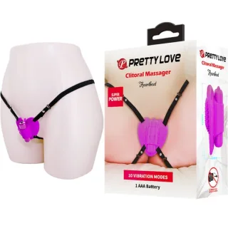 Auflegevibrator Heartbeat mit Riemen und 10 Modi Lila