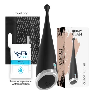 Auflegevibrator Brilly Glam Clitorial Vibe Schwarz 17 x 3,6 cm