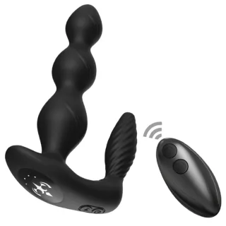 Prostata-Vibrator Manfun mit Fernbedienung Schwarz 17 x 3,8 cm