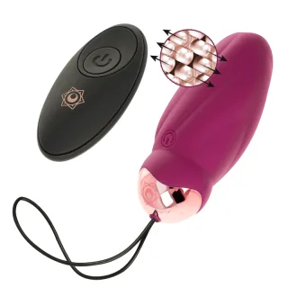 Vibro-Ei Sita mit Fernbedienung und Perlendrehung Türkis 6 x Ø 3,5 cm