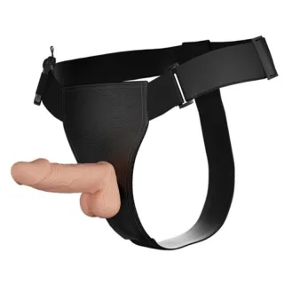Strap-on Geschirr mit Vibration Natur 19,4 x 4,2 cm