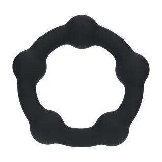 Penisring mit Perlen Schwarz M Ø 3,5 cm