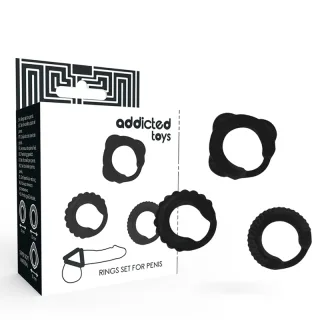 Penisring-Set C-Ring 3-teilig Schwarz bis 3,5 cm
