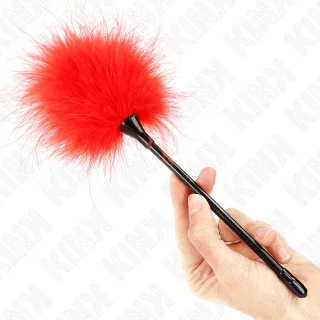 Fetisch-Toy KINK Federkitzler aus roten Marabufedern Rot 27 cm