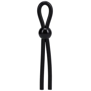 Penisschlaufe Lasso mit Einzelverschluss Schwarz 2,5 cm