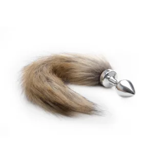 Analplug mit Fuchsschwanz Silber