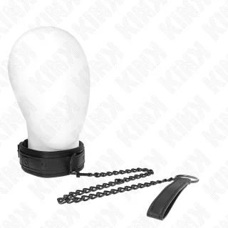 Fetisch-Toy KINK Halsband aus Neopren mit Nieten Schwarz 49,5 cm