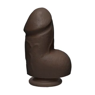 Dildo The D Fat D Dual Density mit Hoden Braun 10,4 x Ø 6,6 cm