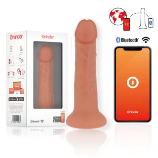 Realistischer Vibrator Oninder Bogota klein mit App Natur 17,5 x 4 cm