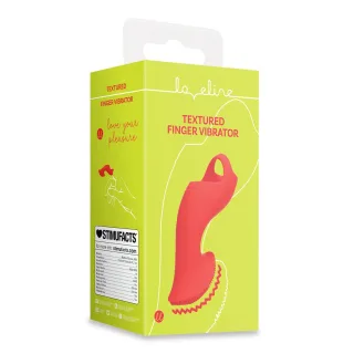 Fingervibrator mit Struktur Rot