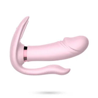 Slip-Vibrator Fritz mit Fernbedienung und Wärmefunktion Rosa 10 cm