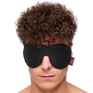 Leder-Augenmaske Schwarz