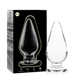 Analplug Glas Modell 4 Transparent 11 x 5 cm