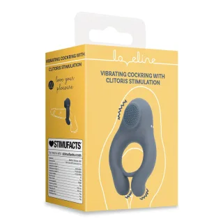 Vibrationsring mit Klitorisstimulation Dunkelblau 6,6 cm