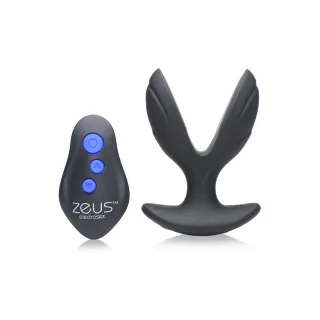 Analplug Elektro-Spread vibrierend mit E-Stim Silikon Schwarz 8,3 x Ø 5,8 cm