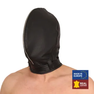 Ledermaske Balaclava Schwarz