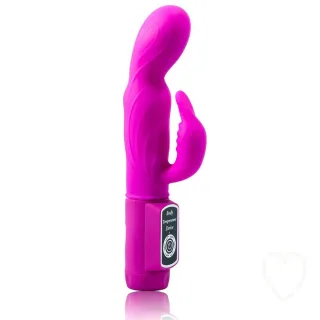 Rabbit-Vibrator Body-Touch mit Wärmesensor Fuchsia 22,5 x 3,8 cm