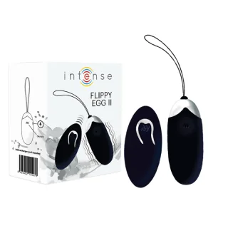 Ei-Vibrator Intense Flippy II mit Fernbedienung Schwarz 7 x 2,8 cm