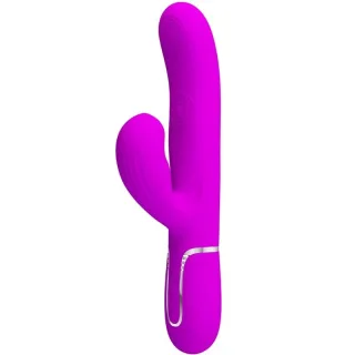 Rabbit-Vibrator Perlita mit geripptem Klitorisarm Violett