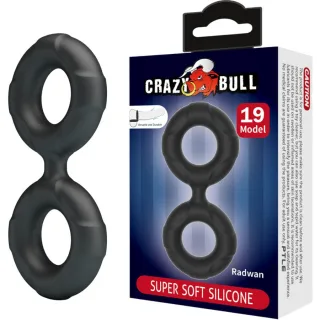 Penisring Radwan doppelter Silikonring Schwarz 5 cm