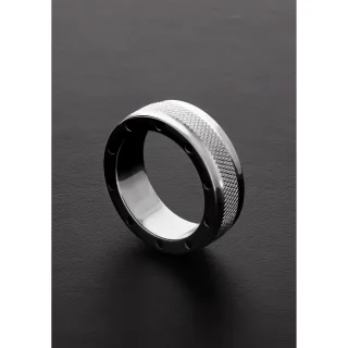Penisring Cool Knurl gerändelt Silber 6,3 cm