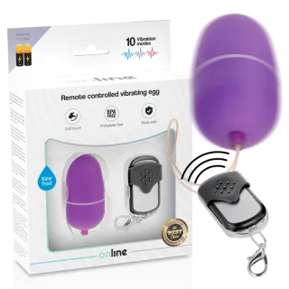 Vibro-Ei Online mit Fernbedienung Größe M Lila 6 x 3,4 cm