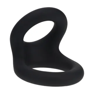 Penisring Double O aus Silikon Schwarz S