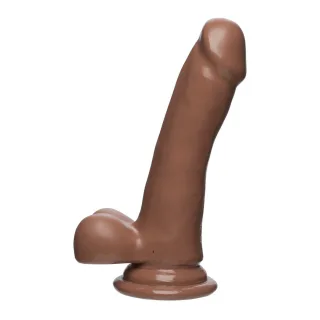 Dildo The D Slim D fest mit Hoden Karamell 14 x Ø 3,8 cm